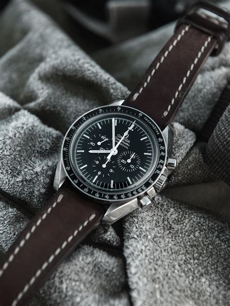 speedmaster omega leather strap|Omega Speedmaster professional leather strap.